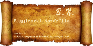 Bugyinszki Natália névjegykártya